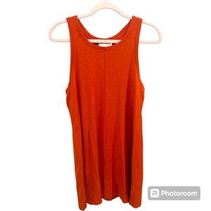 Nation LTD Rust Orange Tank Dress Size Medium made in Peru EUC K0626